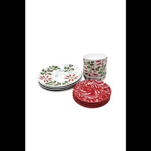 Temp-tations Festive Holiday 12-Piece Dinnerware Set